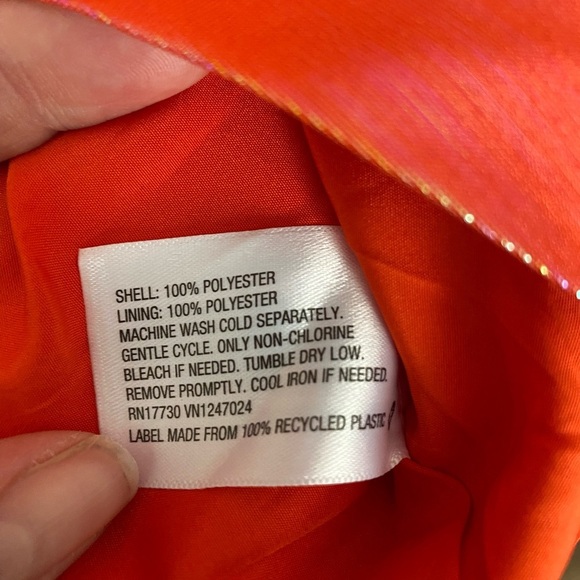CHRISTOPHER JOHN ROGERS orange shiny puffy sleeve dress for Target sz xxs EUC - Picture 8 of 14